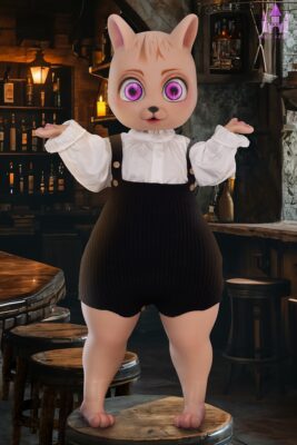 Size 1/2 Cute Small Breast Silicone Body Head Sex Doll Bearrie