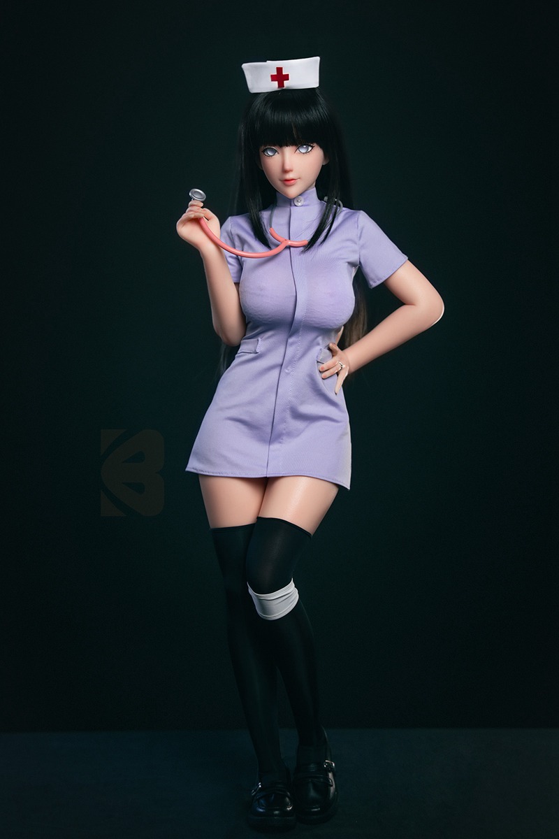 Size 1/2 Reallife White Skin Silicone Body Head Anime Sex Doll Hyūga Hinata