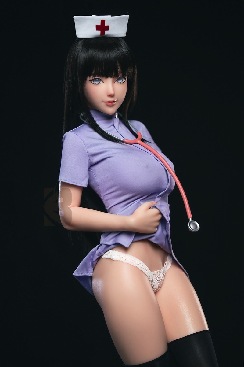 Size 1/2 Reallife White Skin Silicone Body Head Anime Sex Doll Hyūga Hinata - Image 3