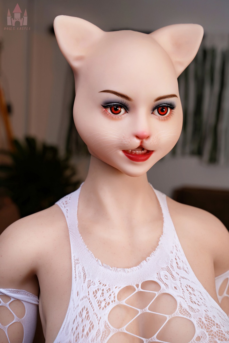 Realistic Big Breast Nature Skin TPE Body Silicone Head Sex Doll Cattie - Image 4