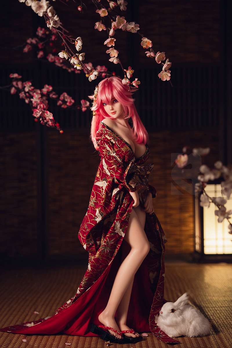 Alternative view of Size 1/2 Reallife White Skin Silicone Body Head Anime Sex Doll Yae Miko