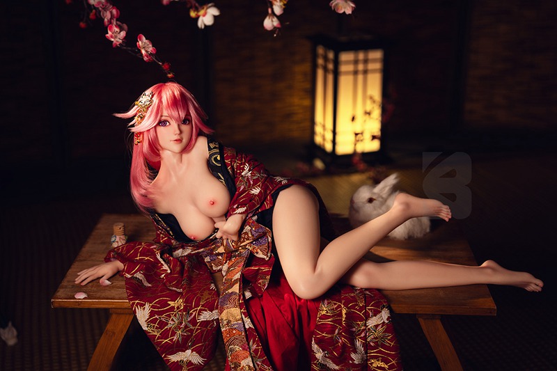 Size 1/2 Reallife White Skin Silicone Body Head Anime Sex Doll Yae Miko - Image 14
