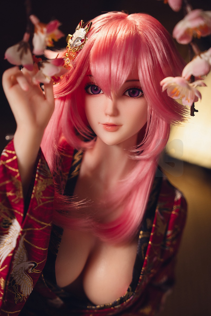 Size 1/2 Reallife White Skin Silicone Body Head Anime Sex Doll Yae Miko - Image 4