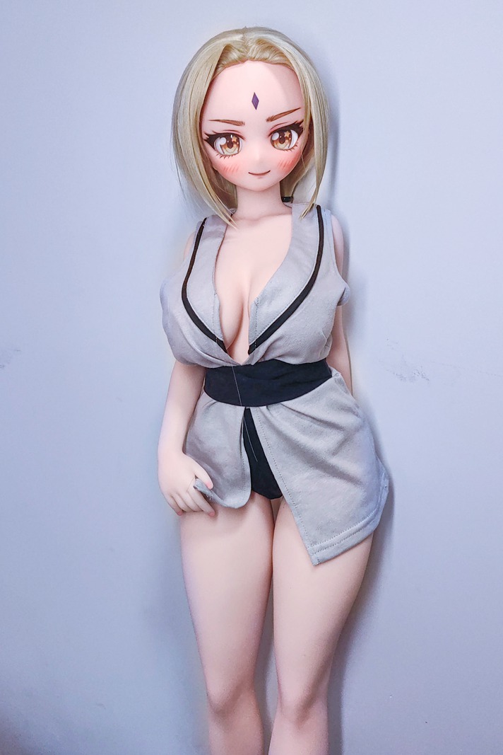 Alternative view of Size 1/2 Short Hair Cinnamon Skin Blonde Silicone Body Vinyl Head Sex Doll Reyna