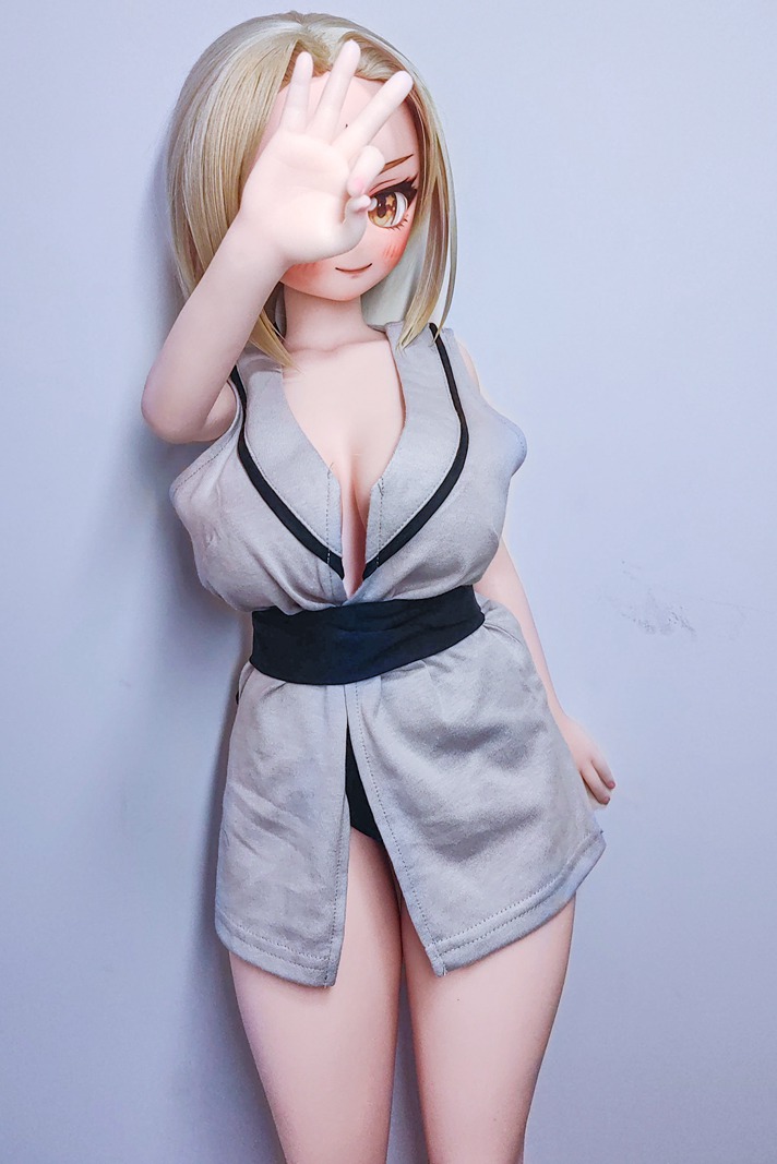Size 1/2 Short Hair Cinnamon Skin Blonde Silicone Body Vinyl Head Sex Doll Reyna - Image 3