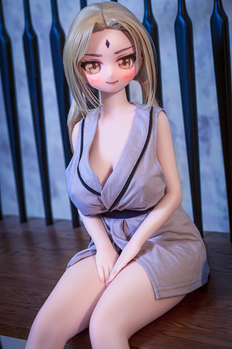 Size 1/2 Short Hair Cinnamon Skin Blonde Silicone Body Vinyl Head Sex Doll Reyna - Image 5