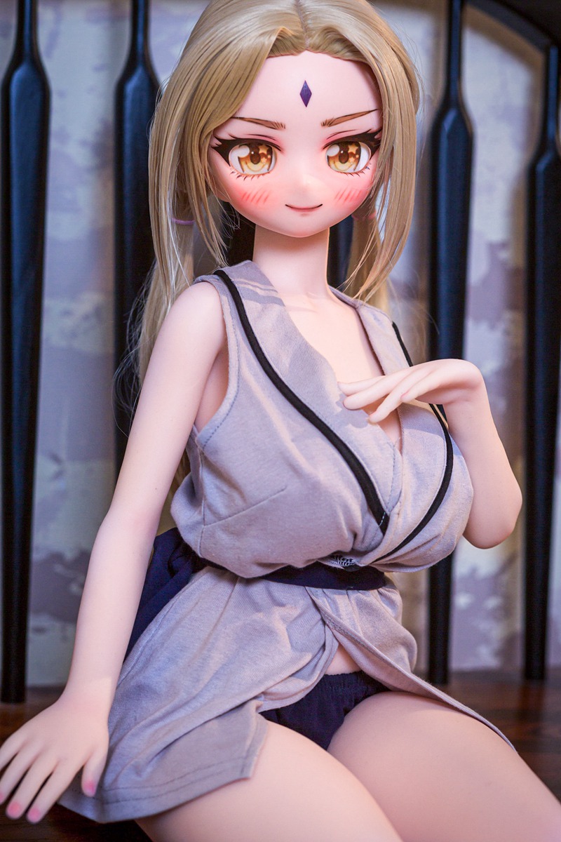 Size 1/2 Short Hair Cinnamon Skin Blonde Silicone Body Vinyl Head Sex Doll Reyna - Image 6