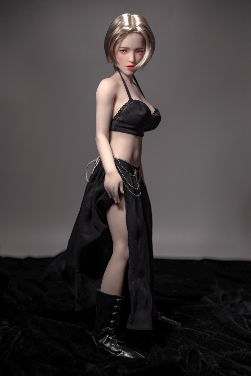 Size 1/3 Short Hair Cinnamon Skin Silicone Body Head Sex Doll Georgia