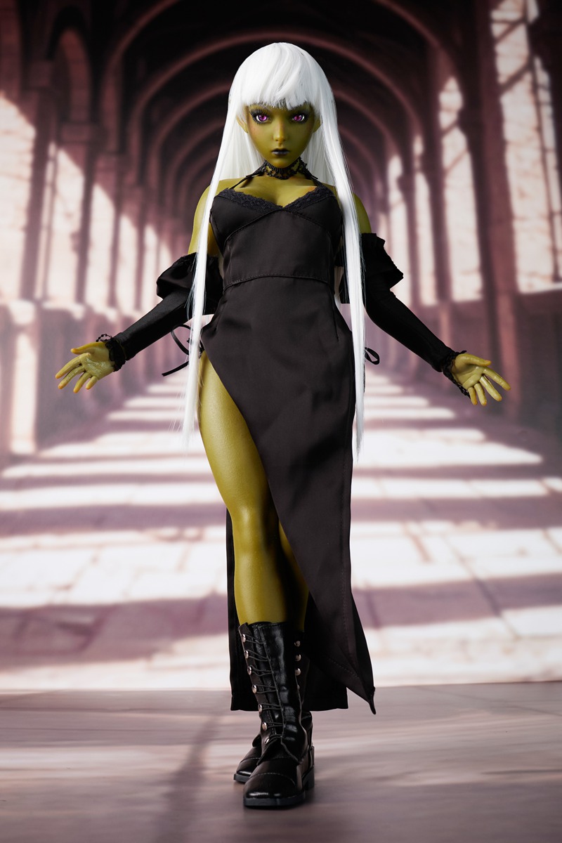 Size 1/3 Real-life Olive Skin White Hair Silicone Body Head Sex Doll Momoko - Image 4