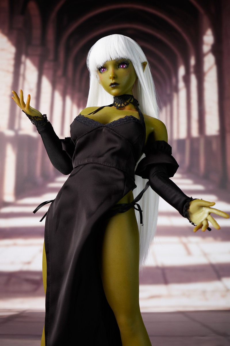 Size 1/3 Real-life Olive Skin White Hair Silicone Body Head Sex Doll Momoko - Image 16