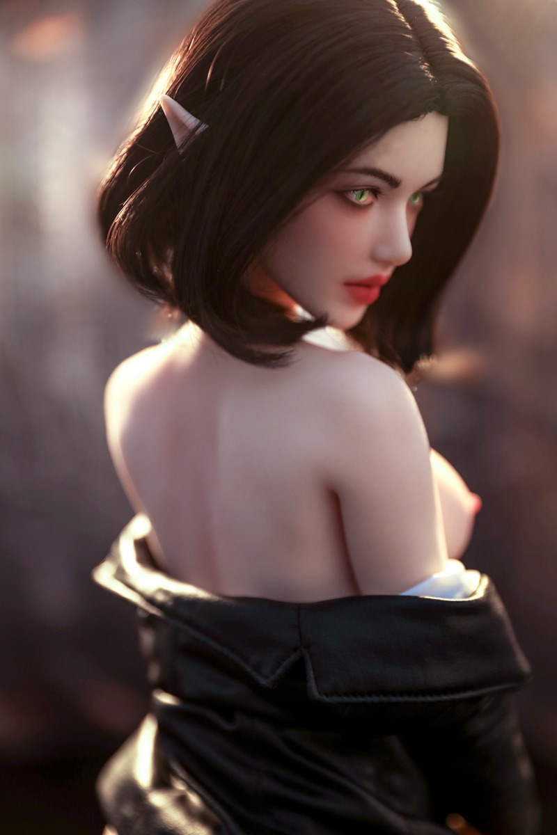 Size 1/3 Short Hair Cinnamon Skin Silicone Body Head Sex Doll Arwen - Image 11