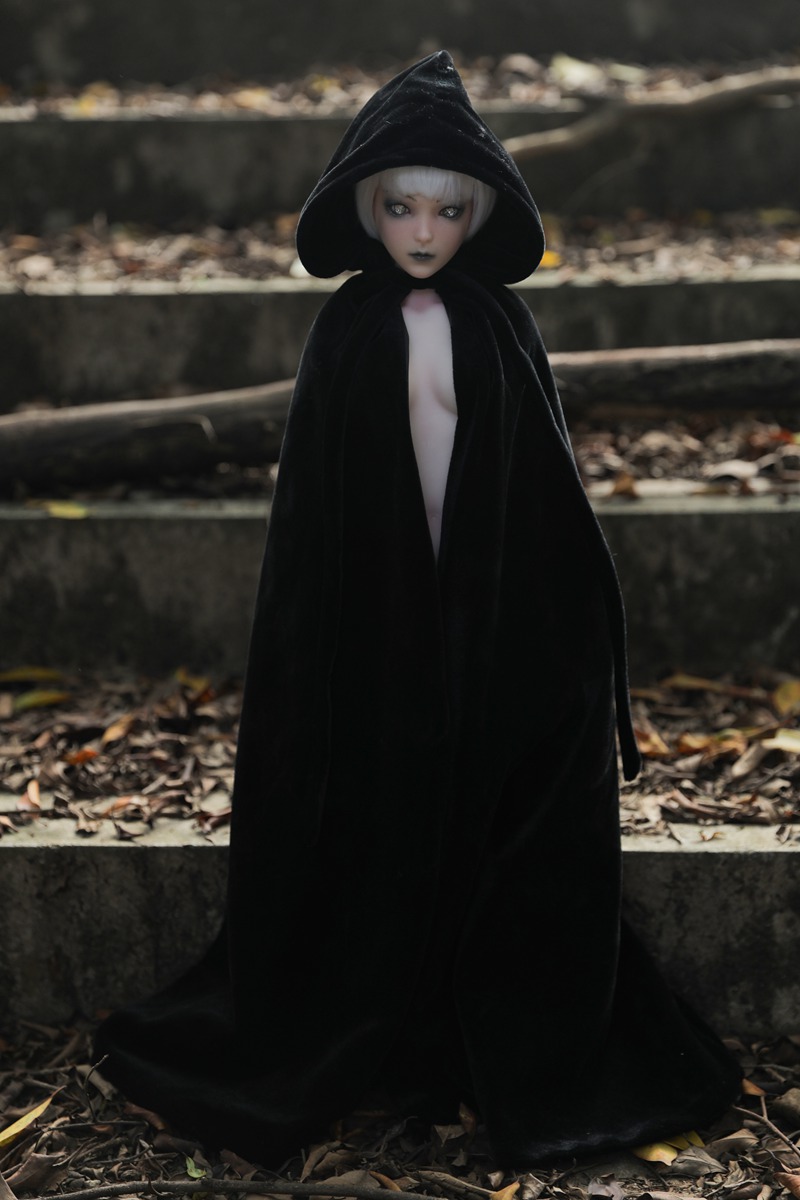Size 1/3 White Hair White Skin Witch Silicone Body Head Sex Doll Momoko