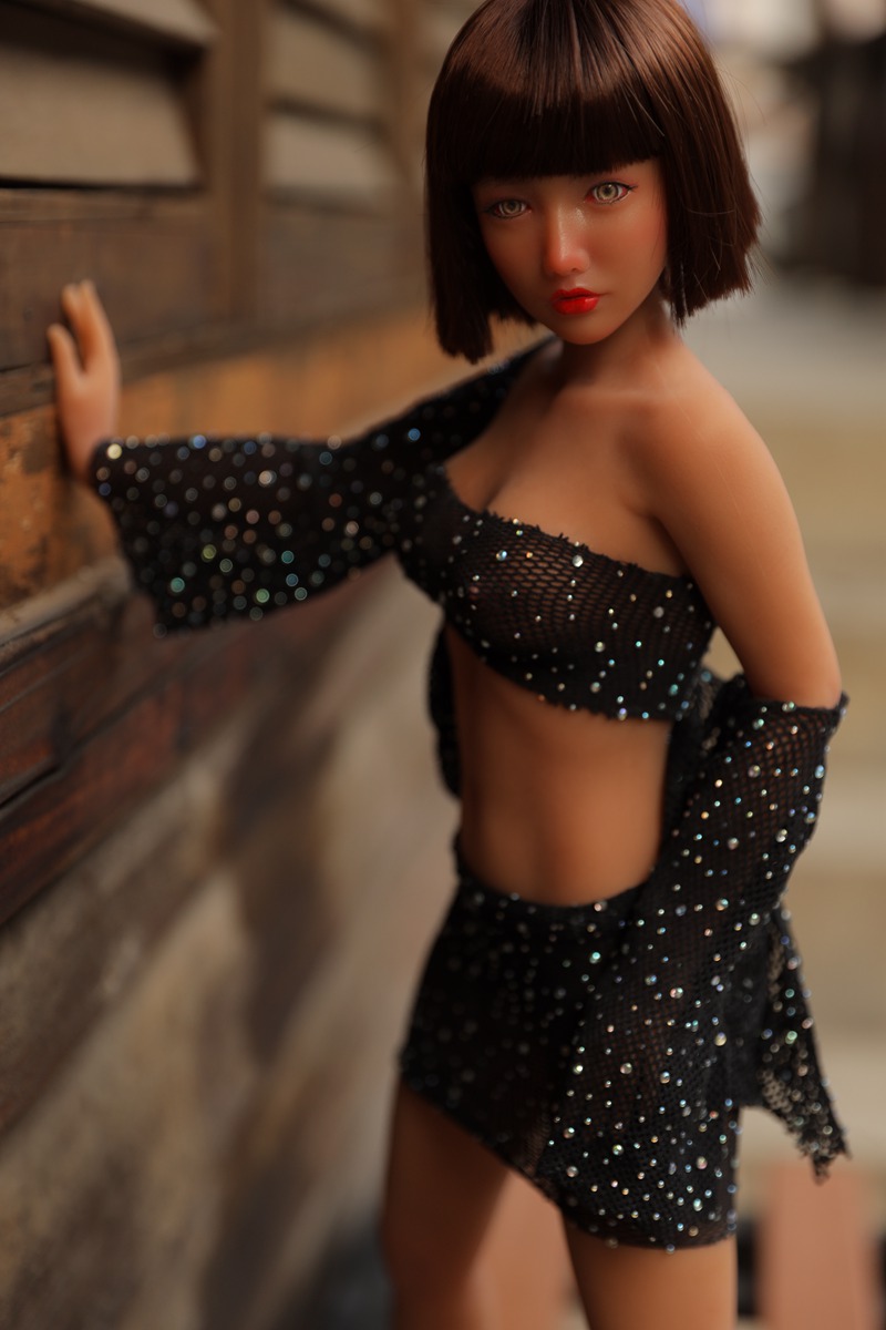 Size 1/3 Short Hair Tan Skin Silicone Body Head Sex Doll Reka - Image 4