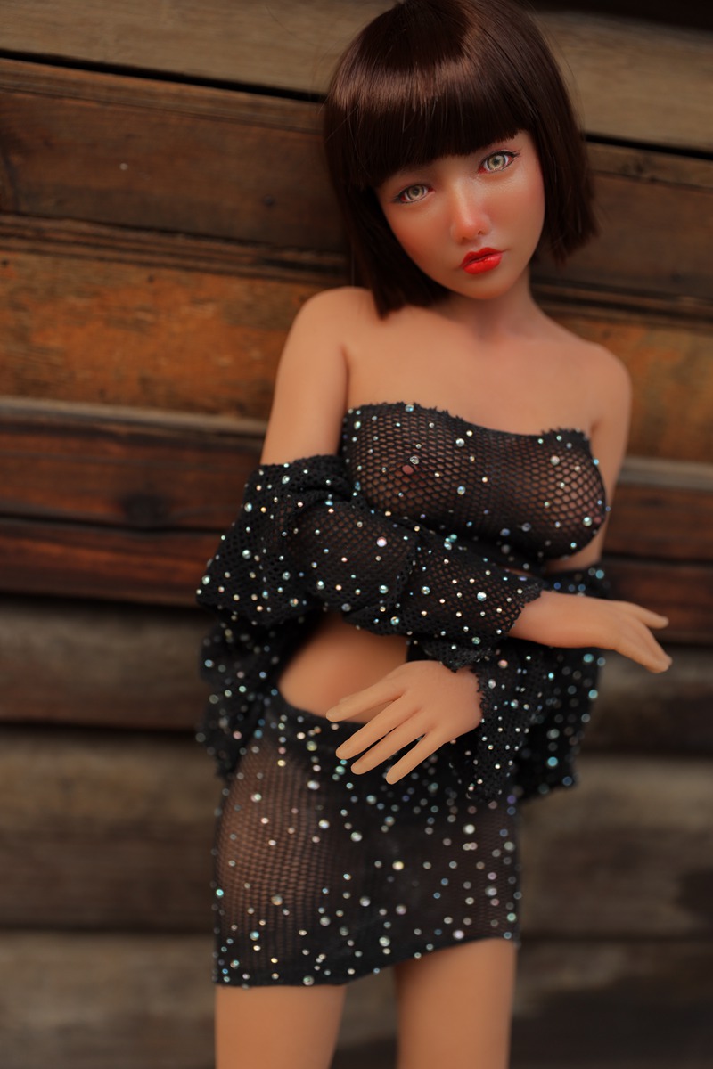 Size 1/3 Short Hair Tan Skin Silicone Body Head Sex Doll Reka - Image 6