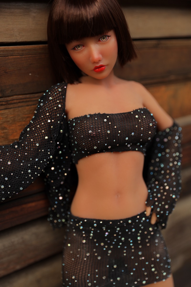 Size 1/3 Short Hair Tan Skin Silicone Body Head Sex Doll Reka - Image 3