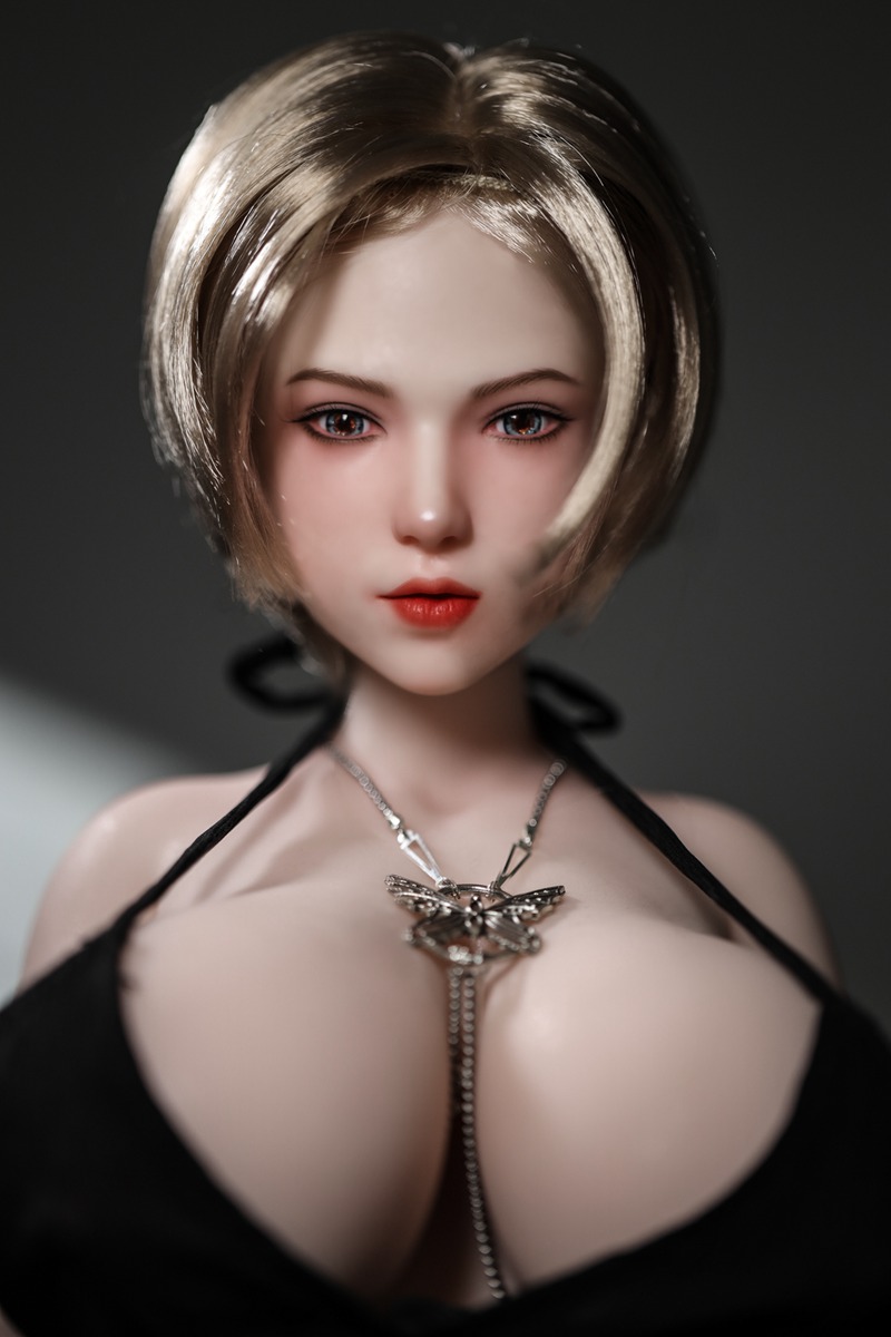 Alternative view of Size 1/3 Real-life Cinnamon Skin Short Hair Silicone Body Head Sex Doll Chace