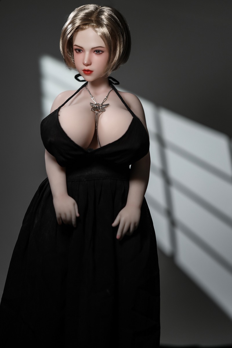 Size 1/3 Real-life Cinnamon Skin Short Hair Silicone Body Head Sex Doll Chace - Image 4