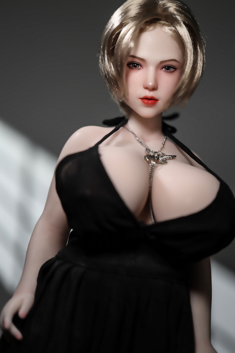 Size 1/3 Real-life Cinnamon Skin Short Hair Silicone Body Head Sex Doll Chace - Image 5