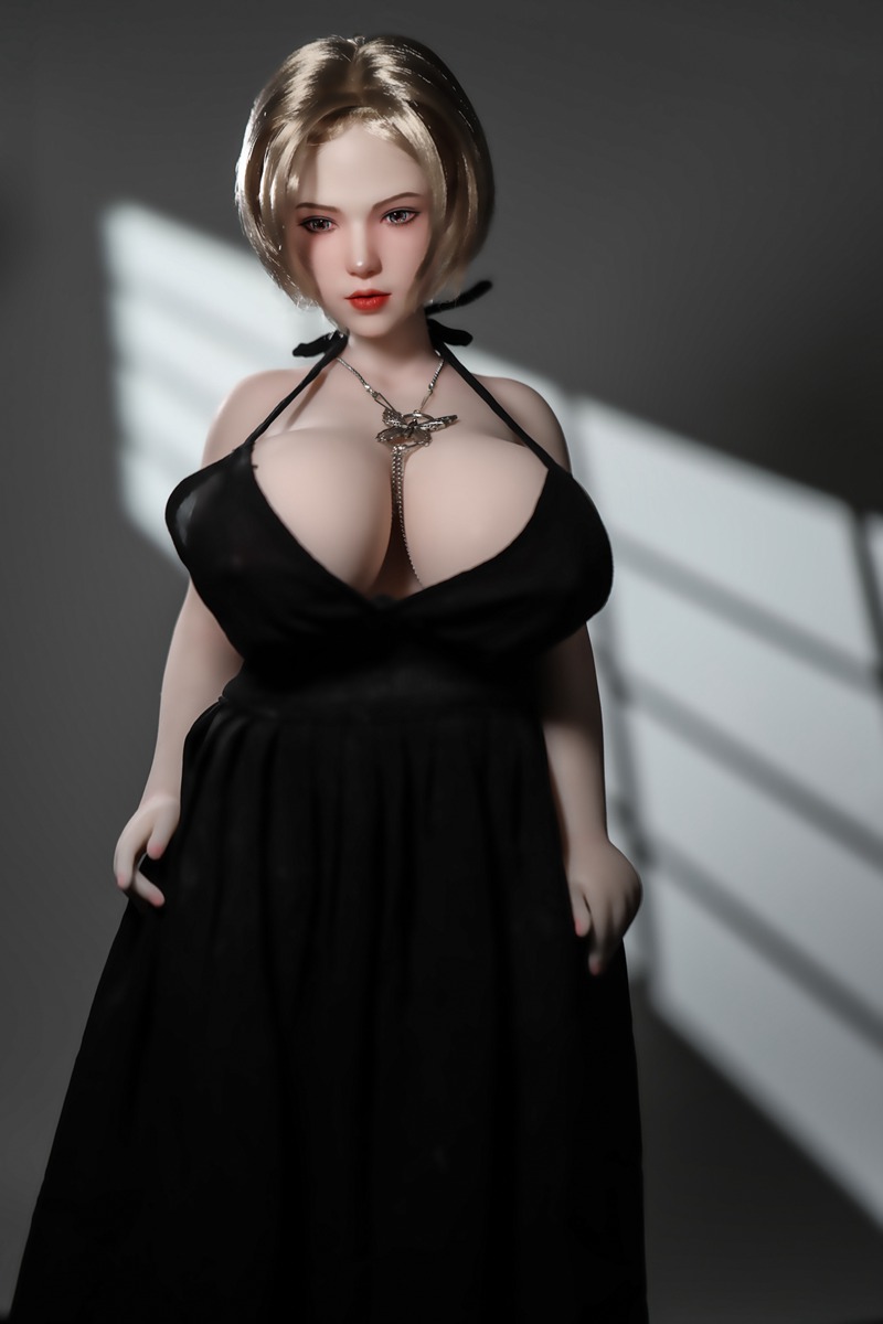 Size 1/3 Real-life Cinnamon Skin Short Hair Silicone Body Head Sex Doll Chace