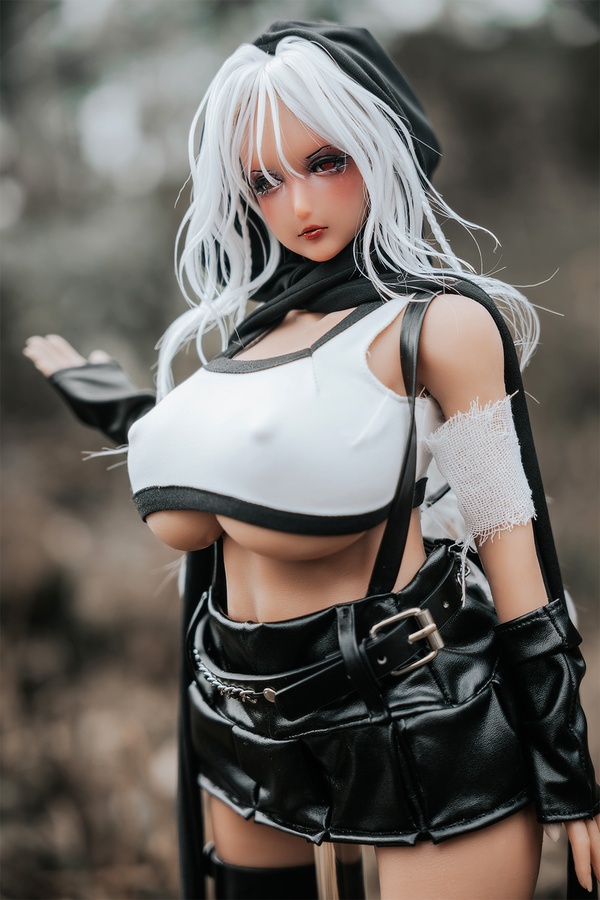 Size 1/3 Cute Silicone Body Head Sex Doll Raven