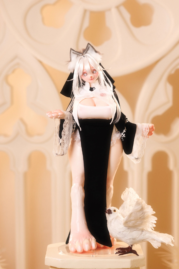 Size 1/3 Cute Big Breast Silicone Body Head Sex Doll Nicole