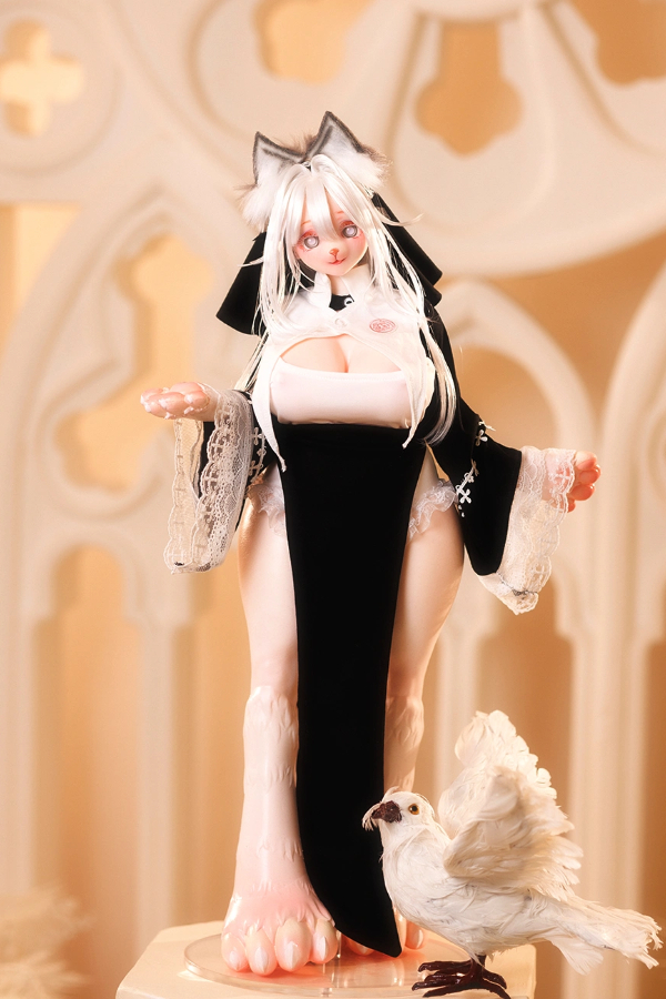 Size 1/3 Cute Big Breast Silicone Body Head Sex Doll Nicole - Image 12