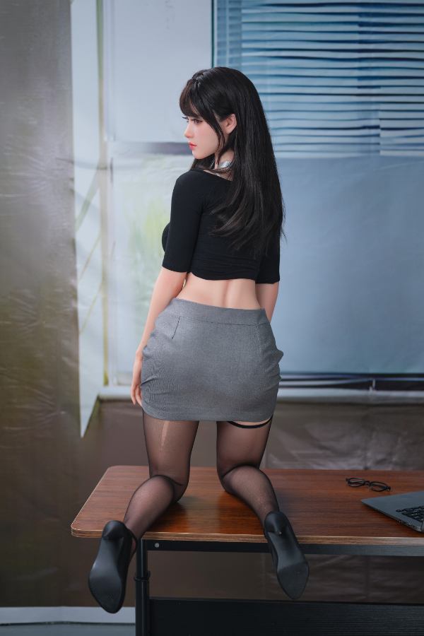 Size 1/2 Realistic Skinny Japanese Secretary Silicone Sex Doll - Image 7