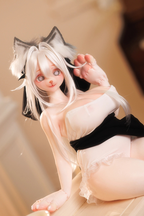 Size 1/3 Cute Big Breast Silicone Body Head Sex Doll Nicole - Image 3