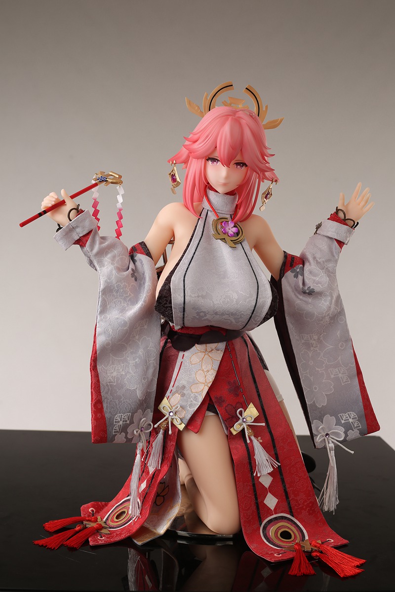 Size 1/3 Smart Silicone Game Lady Adult Anime Figures 稻荷巫女 - Image 3
