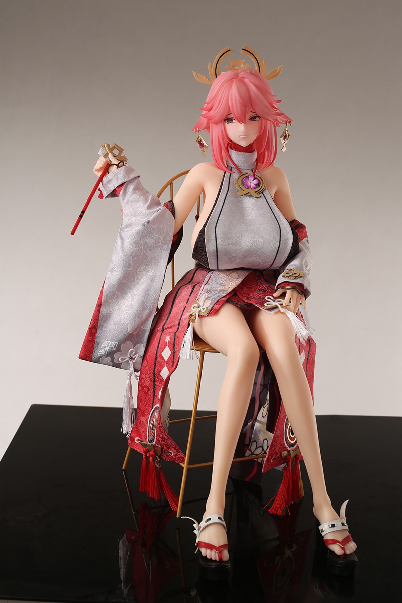 Size 1/3 Smart Silicone Game Lady Adult Anime Figures 稻荷巫女 - Image 5