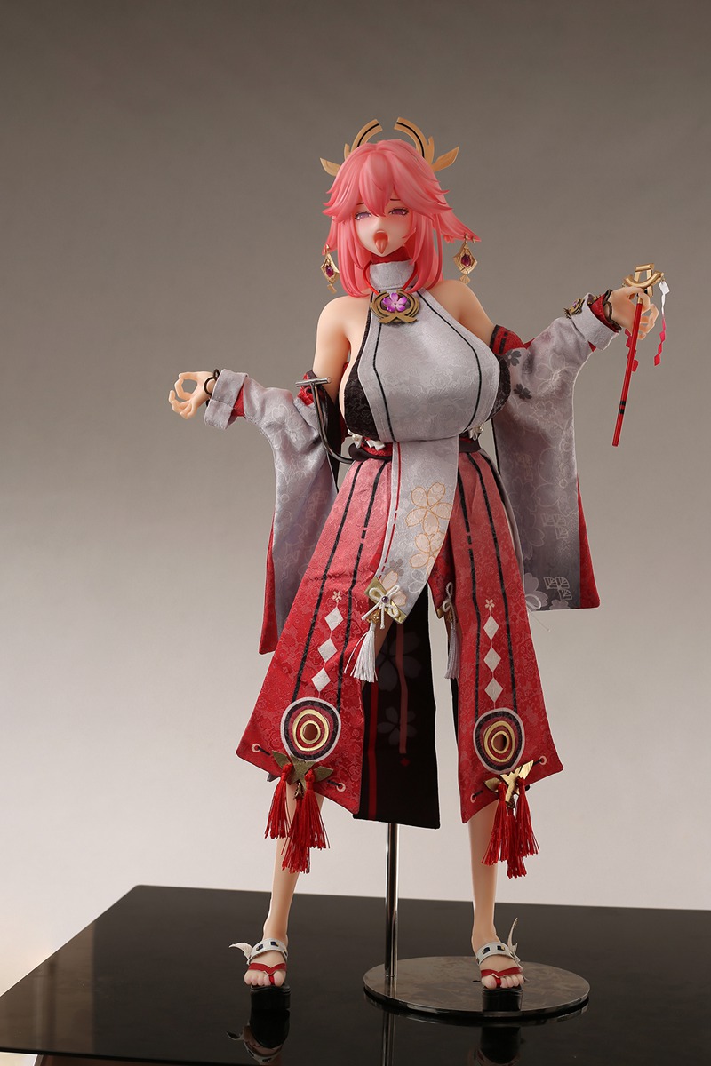 Size 1/3 Smart Silicone Game Lady Adult Anime Figures 稻荷巫女