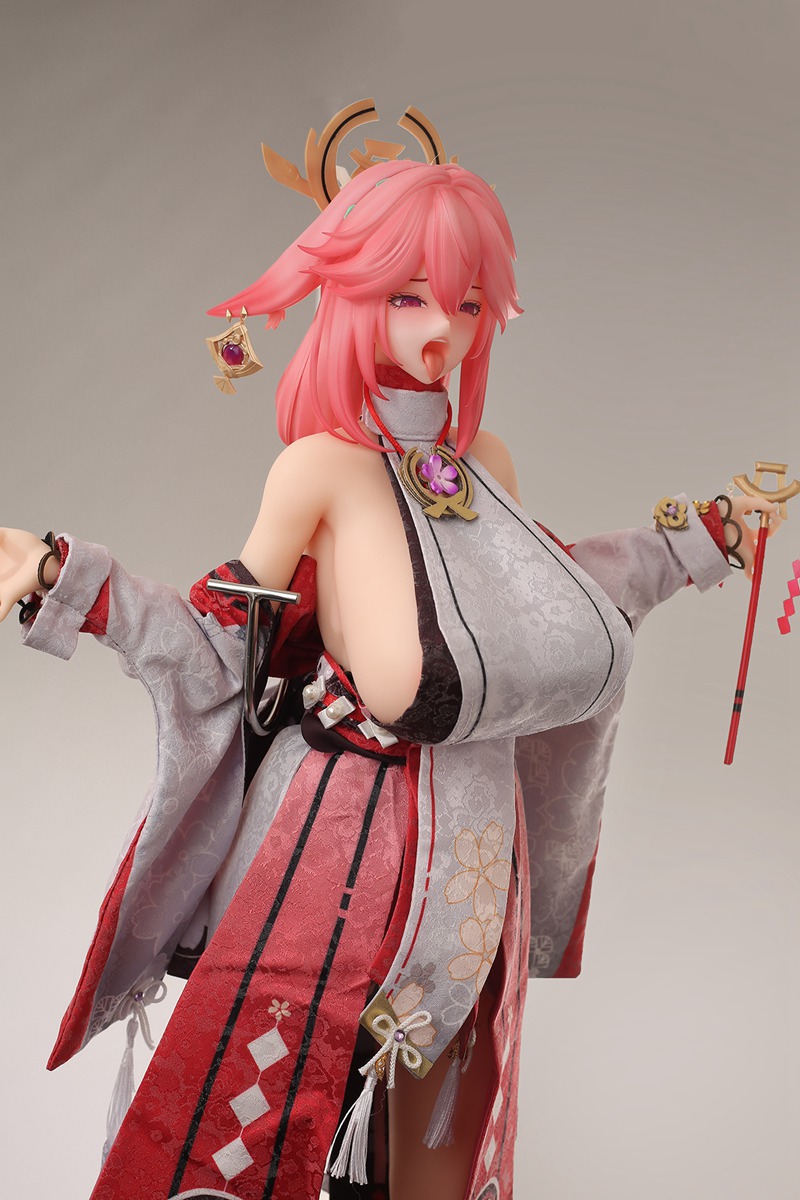 Size 1/3 Smart Silicone Game Lady Adult Anime Figures 稻荷巫女 - Image 9