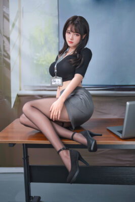 Size 1/2 Realistic Skinny Japanese Secretary Silicone Sex Doll