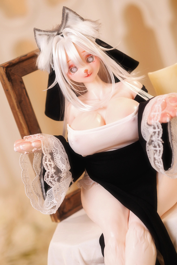 Size 1/3 Cute Big Breast Silicone Body Head Sex Doll Nicole - Image 9
