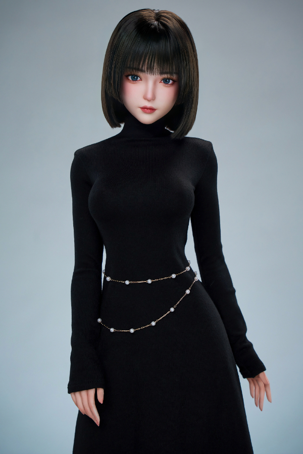 Size 1/3 Realistic Asian Short Hair Skinny Silicone Sex Doll
